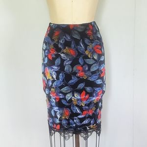 VTG Velvet Pencil Skirt